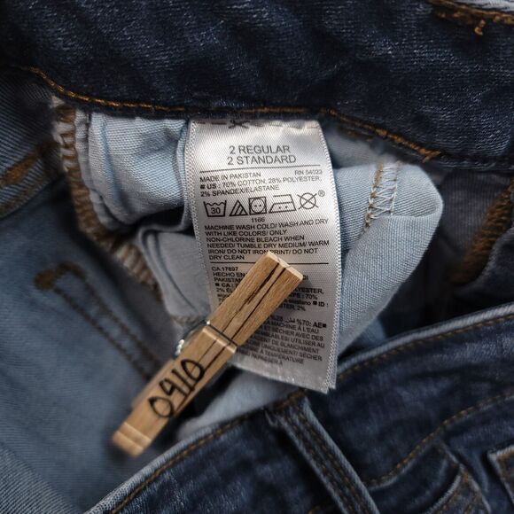 Old Navy Mid Rise Casual Medium Wash Button Zip Jeans Womens Size 2 Blue - Picture 5 of 8